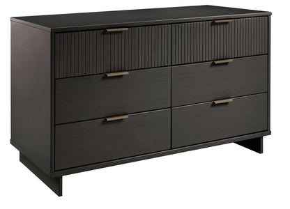 Manhattan Comfort - 3-Piece Granville Dresser Set - Tall Narrow, Standard, Double Dresser with 14 Drawers in Dark Grey - GRAN035 veiw 6