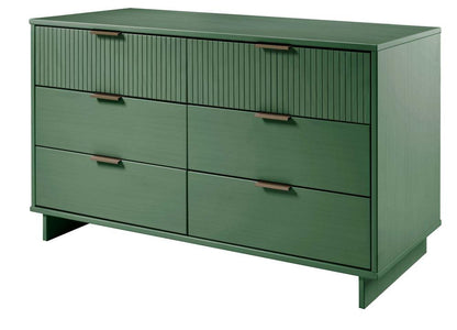 Manhattan Comfort - 3-Piece Granville Dresser Set - Tall Narrow, Standard, Double Dresser with 14 Drawers in Sage Green - GRAN033 veiw 7