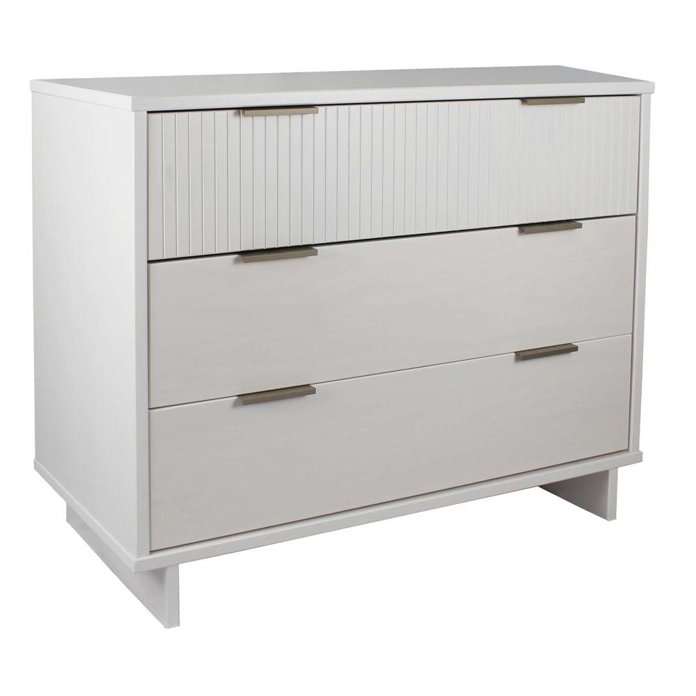 Manhattan Comfort - 3-Piece Granville Dresser Set - Tall Narrow, Standard, Double Dresser with 14 Drawers in White - GRAN031 veiw 4