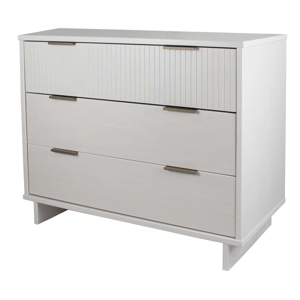 Manhattan Comfort - 3-Piece Granville Dresser Set - Tall Narrow, Standard, Double Dresser with 14 Drawers in White - GRAN031 veiw 5