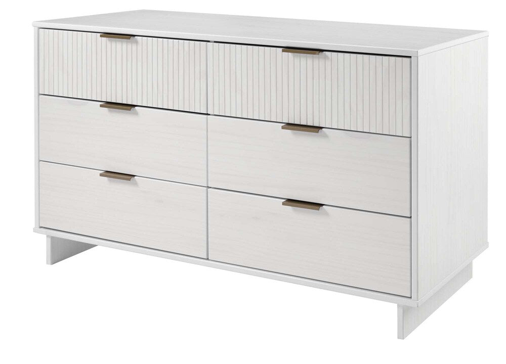 Manhattan Comfort - 3-Piece Granville Dresser Set - Tall Narrow, Standard, Double Dresser with 14 Drawers in White - GRAN031 veiw 7