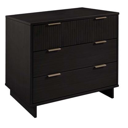 Manhattan Comfort - 2-Piece Granville Dresser and Nightstand with 5 Dresser Drawers in Black - GRAN042 veiw 2