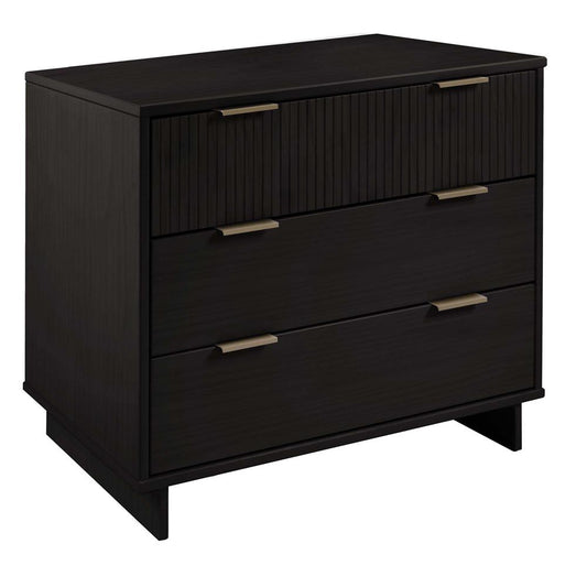 Manhattan Comfort - 2-Piece Granville Dresser and Nightstand with 5 Dresser Drawers in Black - GRAN042 veiw 2