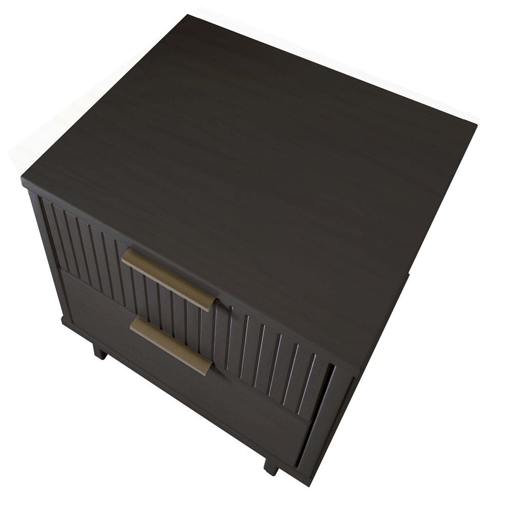 Manhattan Comfort - 2-Piece Granville Dresser and Nightstand with 5 Dresser Drawers in Dark Grey - GRAN045 veiw 7