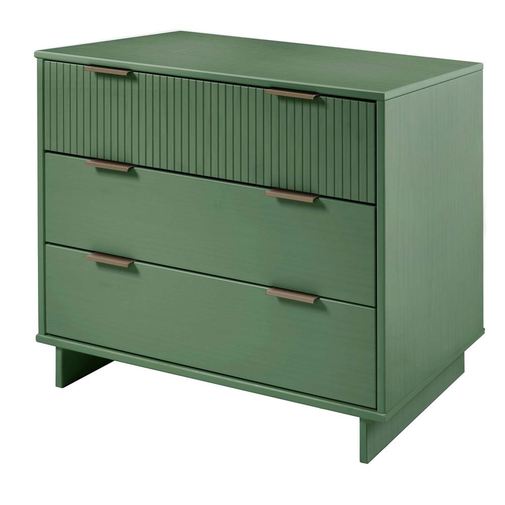 Manhattan Comfort - 2-Piece Granville Dresser and Nightstand with 5 Dresser Drawers in Sage Green - GRAN043 veiw 3