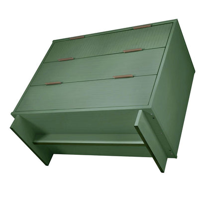 Manhattan Comfort - 2-Piece Granville Dresser and Nightstand with 5 Dresser Drawers in Sage Green - GRAN043 veiw 6