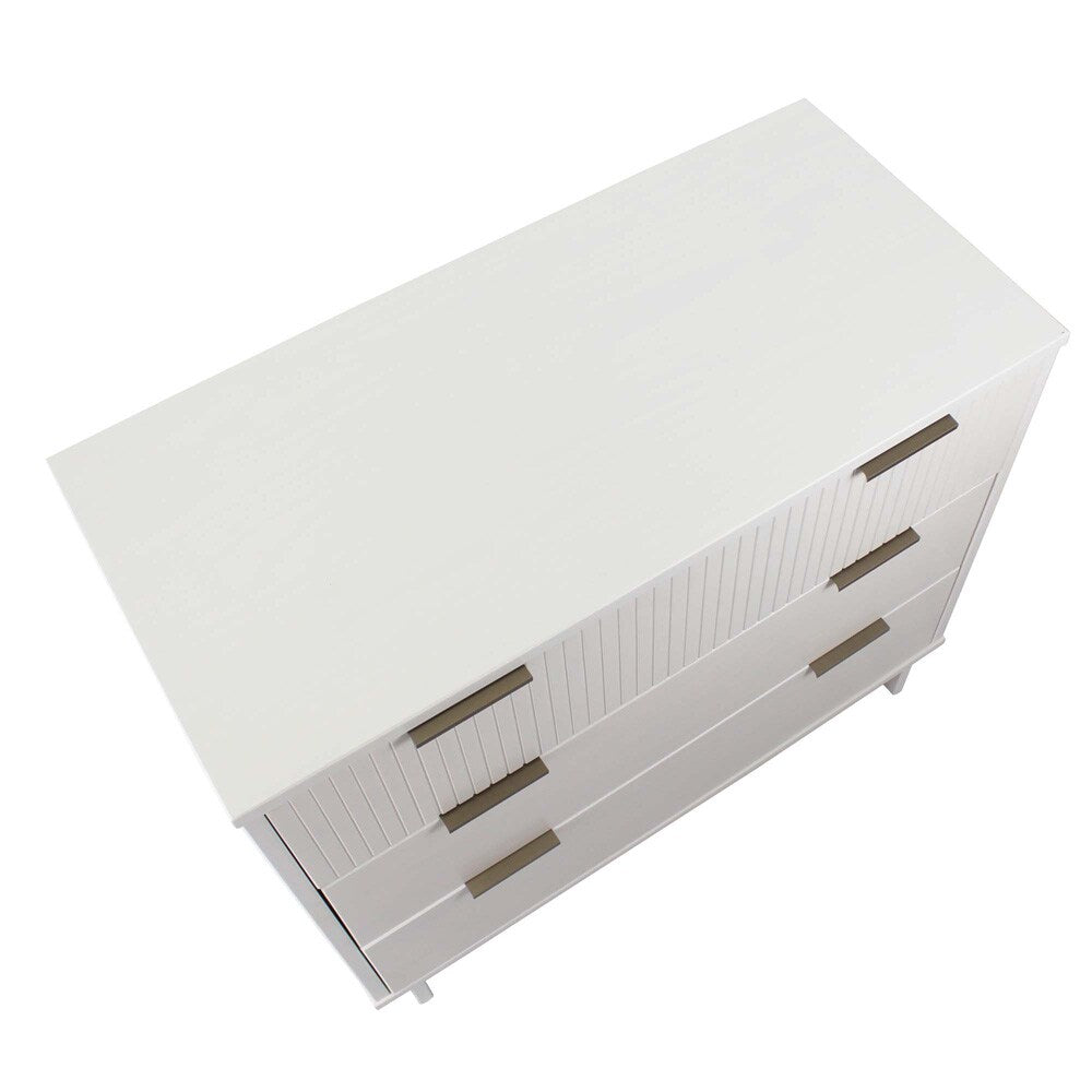 Manhattan Comfort - 2-Piece Granville Dresser and Nightstand with 5 Dresser Drawers in White - GRAN041 veiw 5