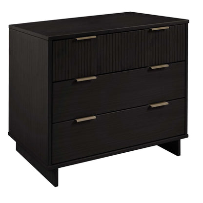 Manhattan Comfort - 3-Piece Granville Dresser Set - Tall Narrow, Standard Dresser and Nightstand with 10 Tall Narrow DresserDrawers in Black - GRAN052 veiw 4