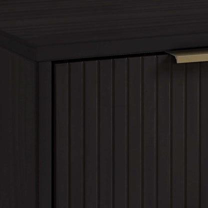 Manhattan Comfort - 3-Piece Granville Dresser Set - Tall Narrow, Standard Dresser and Nightstand with 10 Tall Narrow DresserDrawers in Black - GRAN052 veiw 9