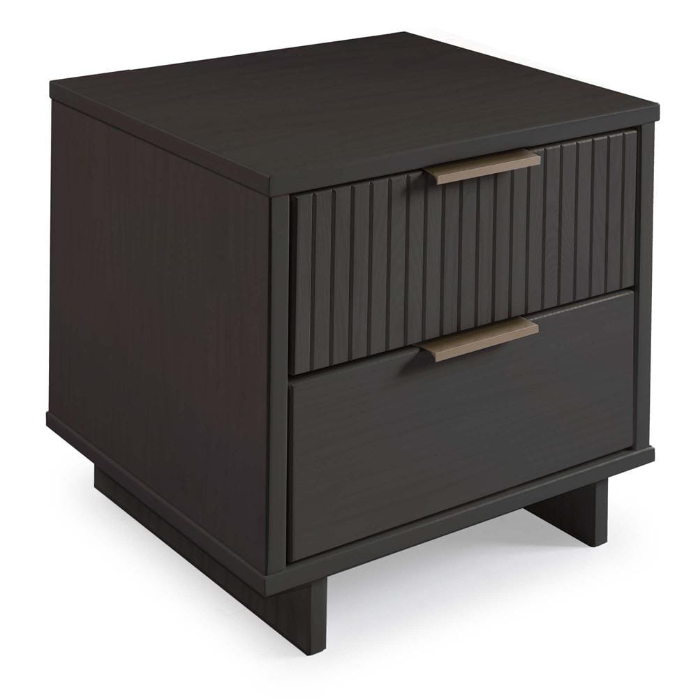 Manhattan Comfort - 3-Piece Granville Dresser Set - Tall Narrow, Standard Dresser and Nightstand with 10 Tall Narrow DresserDrawers in Dark Grey - GRAN055 veiw 6