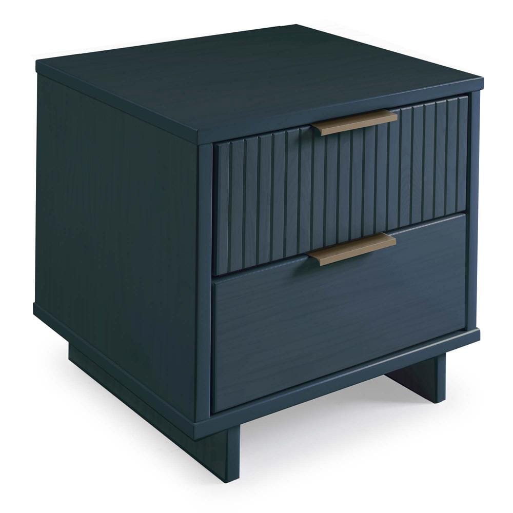 Manhattan Comfort - 3-Piece Granville Dresser Set - Tall Narrow, Standard Dresser and Nightstand with 10 Tall Narrow DresserDrawers in Midnight Blue - GRAN054 veiw 6