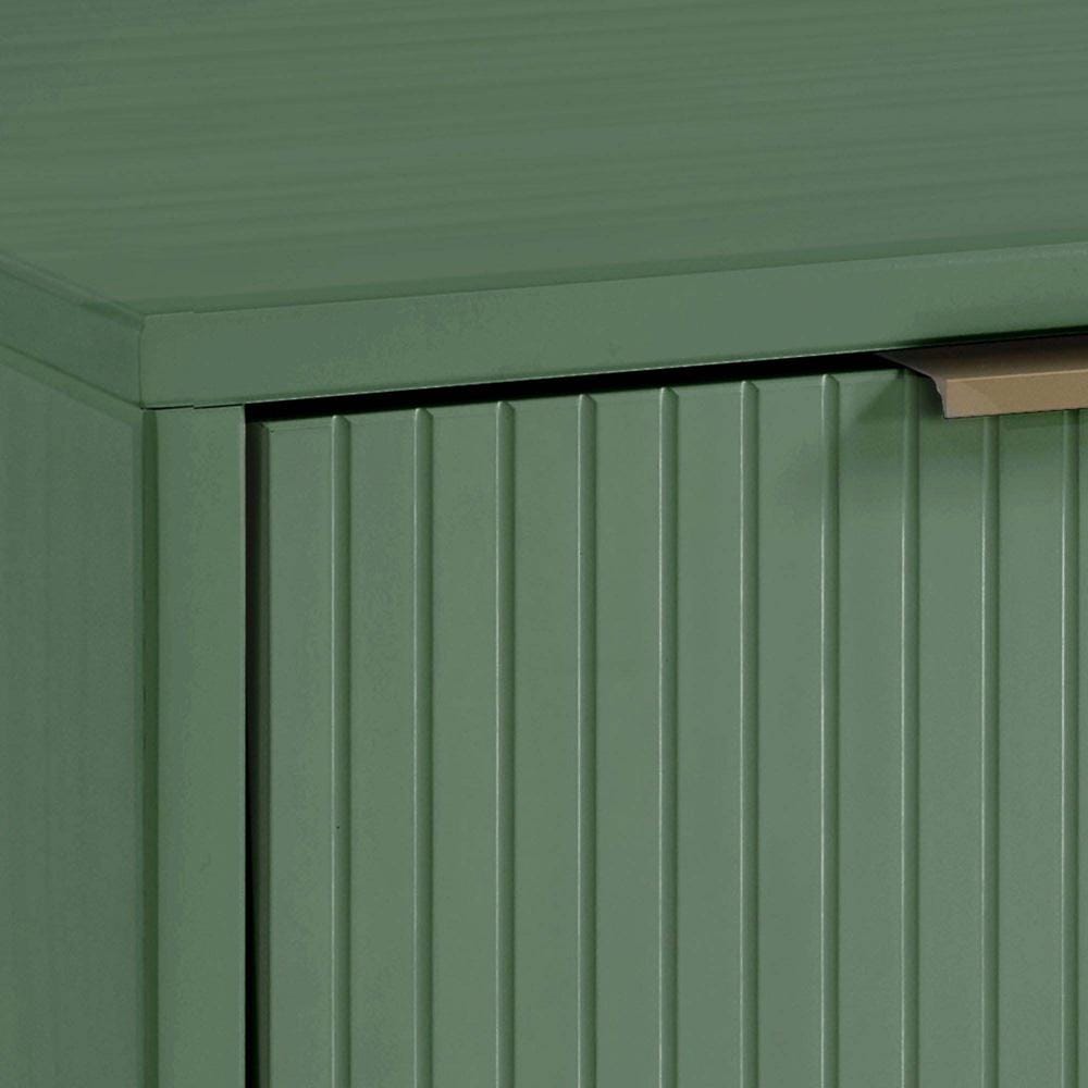Manhattan Comfort - 3-Piece Granville Dresser Set - Tall Narrow, Standard Dresser and Nightstand with 10 Tall Narrow DresserDrawers in Sage Green - GRAN053 veiw 9