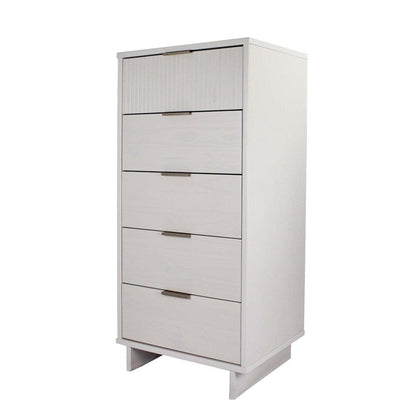 Manhattan Comfort - 3-Piece Granville Dresser Set - Tall Narrow, Standard Dresser and Nightstand with 10 Tall Narrow DresserDrawers in White - GRAN051 veiw 3