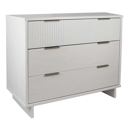 Manhattan Comfort - 3-Piece Granville Dresser Set - Tall Narrow, Standard Dresser and Nightstand with 10 Tall Narrow DresserDrawers in White - GRAN051 veiw 4