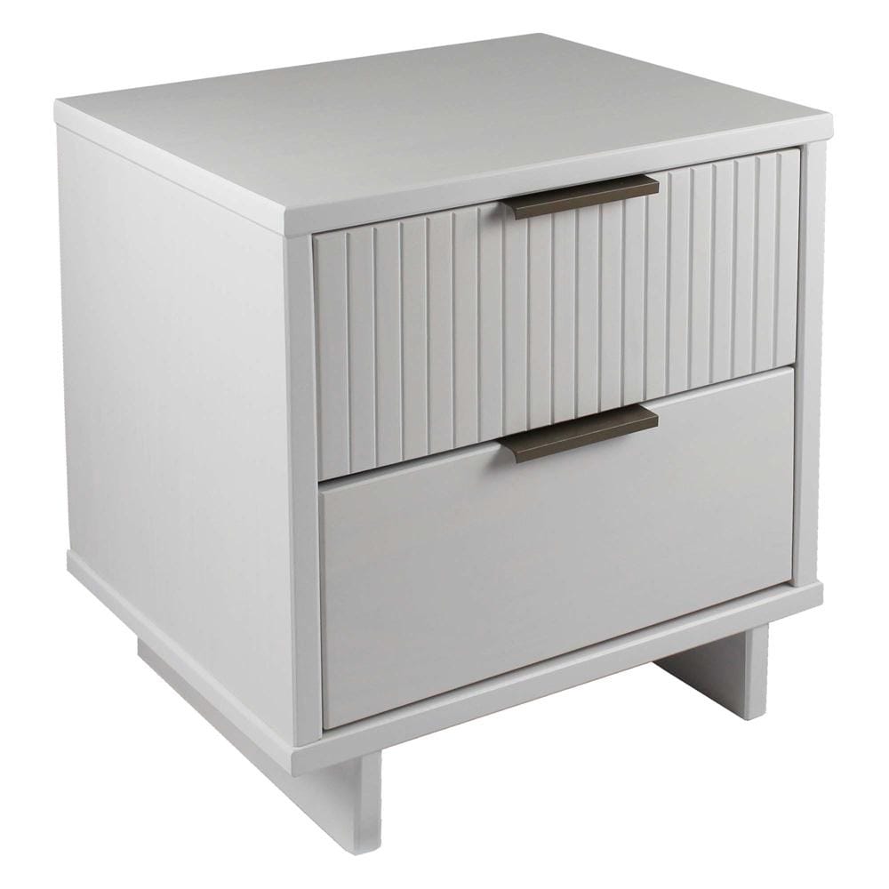 Manhattan Comfort - 3-Piece Granville Dresser Set - Tall Narrow, Standard Dresser and Nightstand with 10 Tall Narrow DresserDrawers in White - GRAN051 veiw 6