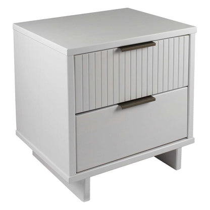 Manhattan Comfort - 3-Piece Granville Dresser Set - Tall Narrow, Standard Dresser and Nightstand with 10 Tall Narrow DresserDrawers in White - GRAN051 veiw 6