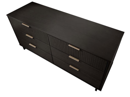 Manhattan Comfort - 2-Piece Granville Chest and Double Dresser with 11 Tall Dresser Drawers in Black - GRAN062 veiw 7