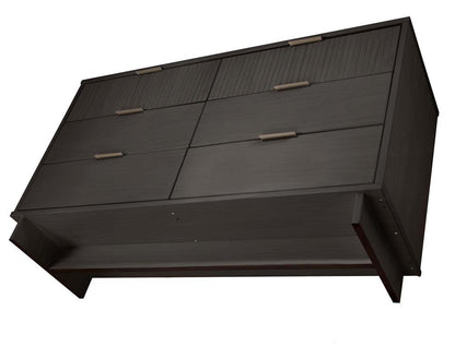Manhattan Comfort - 2-Piece Granville Chest and Double Dresser with 11 Tall Dresser Drawers in Dark Grey - GRAN065 veiw 4