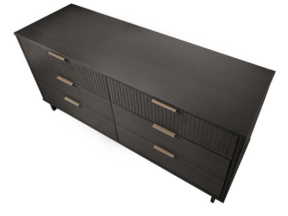 Manhattan Comfort - 2-Piece Granville Chest and Double Dresser with 11 Tall Dresser Drawers in Dark Grey - GRAN065 veiw 7