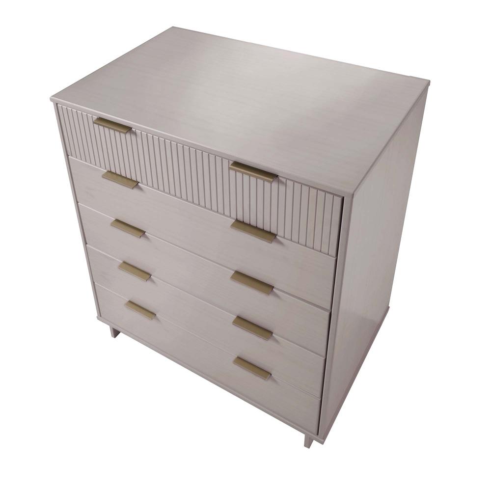 Manhattan Comfort - 2-Piece Granville Chest and Double Dresser with 11 Tall Dresser Drawers in Light Grey - GRAN066 veiw 5