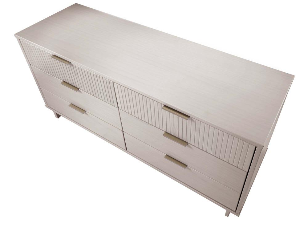 Manhattan Comfort - 2-Piece Granville Chest and Double Dresser with 11 Tall Dresser Drawers in Light Grey - GRAN066 veiw 7