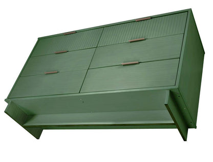 Manhattan Comfort - 2-Piece Granville Chest and Double Dresser with 11 Tall Dresser Drawers in Sage Green - GRAN063 veiw 4