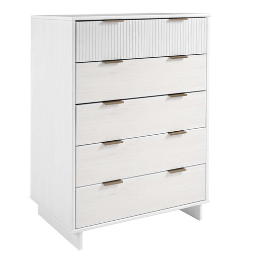 Manhattan Comfort - 2-Piece Granville Chest and Double Dresser with 11 Tall Dresser Drawers in White - GRAN061 veiw 2