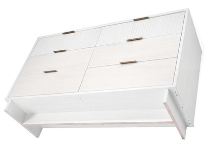 Manhattan Comfort - 2-Piece Granville Chest and Double Dresser with 11 Tall Dresser Drawers in White - GRAN061 veiw 4