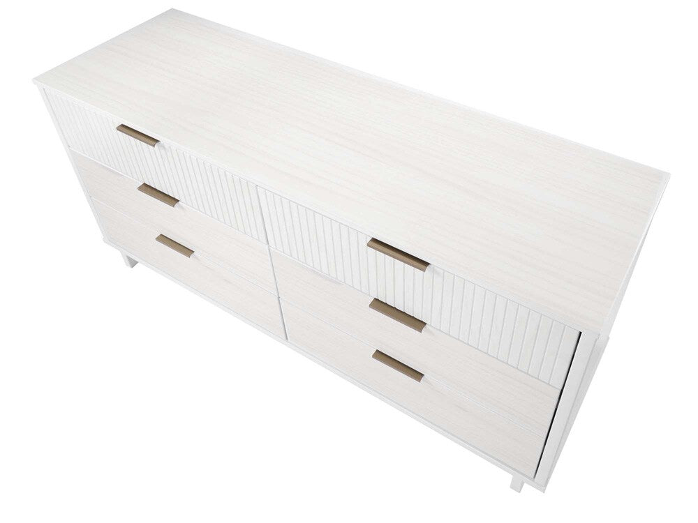 Manhattan Comfort - 2-Piece Granville Chest and Double Dresser with 11 Tall Dresser Drawers in White - GRAN061 veiw 7
