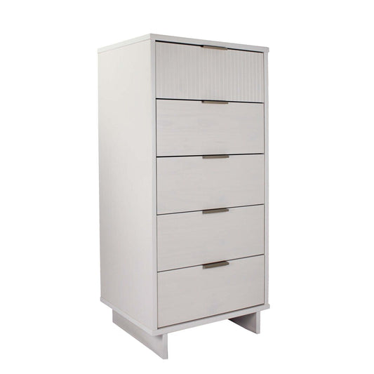 Manhattan Comfort - 3-Piece Granville Dresser Set - Tall Narrow, Double Dresser, and Nightstand with 13 Drawers in White - GRAN071 veiw 2