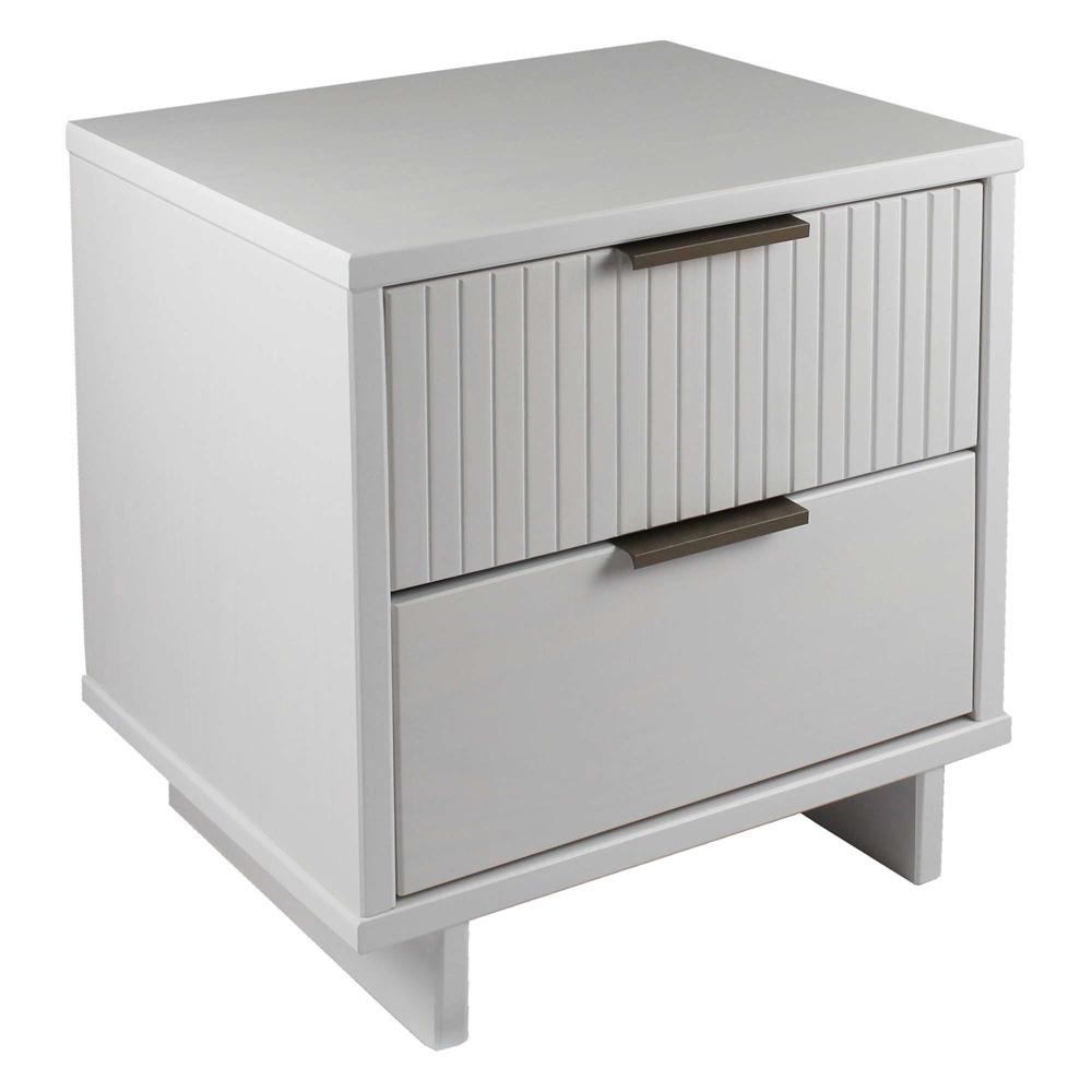 Manhattan Comfort - 3-Piece Granville Dresser Set - Tall Narrow, Double Dresser, and Nightstand with 13 Drawers in White - GRAN071 veiw 6