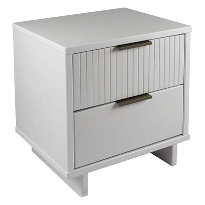 Manhattan Comfort - 3-Piece Granville Dresser Set - Tall Narrow, Double Dresser, and Nightstand with 13 Drawers in White - GRAN071 veiw 6