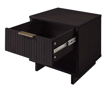 Manhattan Comfort - Granville Nightstand 1.0 with 1 Full Extension Drawers in Black - NS-5002 veiw 5