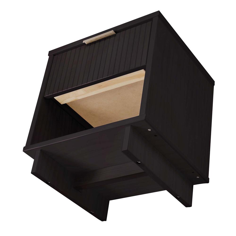 Manhattan Comfort - Granville Nightstand 1.0 with 1 Full Extension Drawers in Black - NS-5002 veiw 6