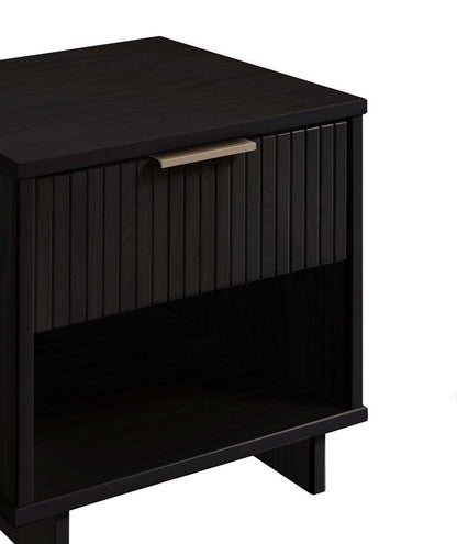 Manhattan Comfort - Granville Nightstand 1.0 with 1 Full Extension Drawers in Black - NS-5002 veiw 8