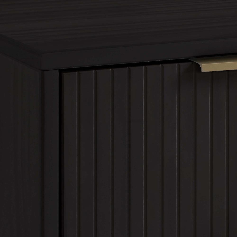 Manhattan Comfort - Granville Nightstand 1.0 with 1 Full Extension Drawers in Black - NS-5002 veiw 9