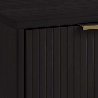 Manhattan Comfort - Granville Nightstand 1.0 with 1 Full Extension Drawers in Black - NS-5002 veiw 9