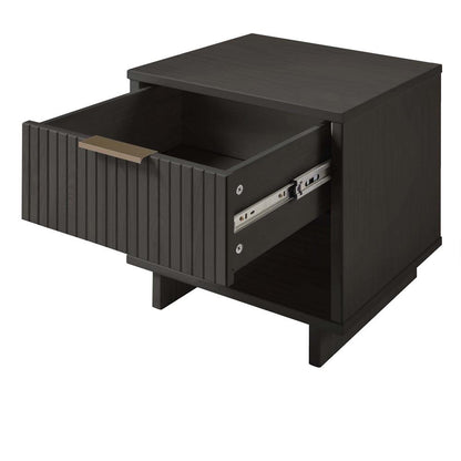 Manhattan Comfort - Granville Nightstand 1.0 with 1 Full Extension Drawers in Dark Grey - NS-5005 veiw 5