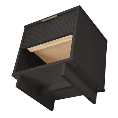 Manhattan Comfort - Granville Nightstand 1.0 with 1 Full Extension Drawers in Dark Grey - NS-5005 veiw 6