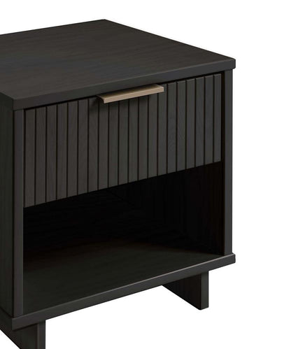 Manhattan Comfort - Granville Nightstand 1.0 with 1 Full Extension Drawers in Dark Grey - NS-5005 veiw 8