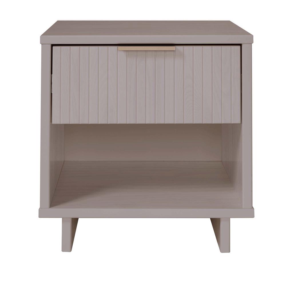 Manhattan Comfort - Granville Nightstand 1.0 with 1 Full Extension Drawers in Light Grey - NS-5006 veiw 1