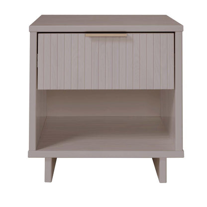 Manhattan Comfort - Granville Nightstand 1.0 with 1 Full Extension Drawers in Light Grey - NS-5006 veiw 1
