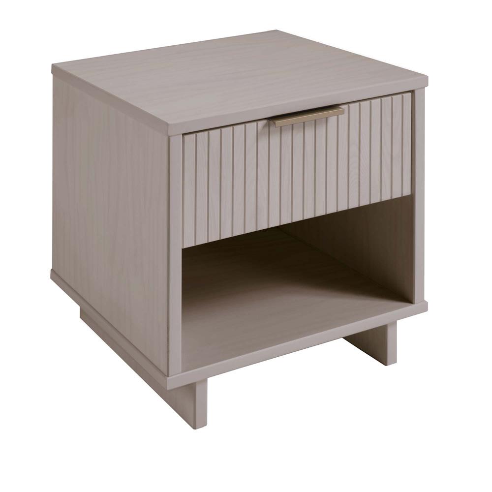 Manhattan Comfort - Granville Nightstand 1.0 with 1 Full Extension Drawers in Light Grey - NS-5006 veiw 2