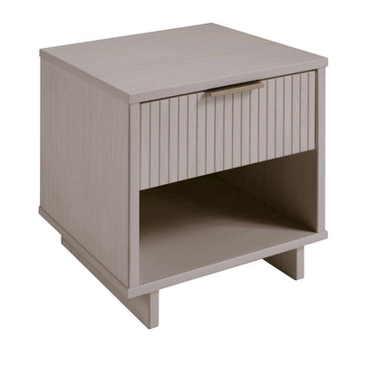 Manhattan Comfort - Granville Nightstand 1.0 with 1 Full Extension Drawers in Light Grey - NS-5006 veiw 2