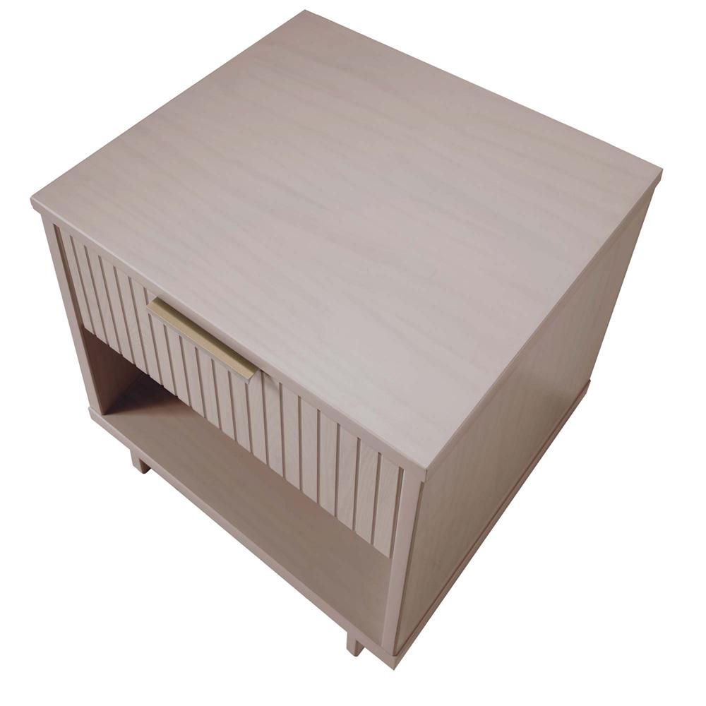 Manhattan Comfort - Granville Nightstand 1.0 with 1 Full Extension Drawers in Light Grey - NS-5006 veiw 4
