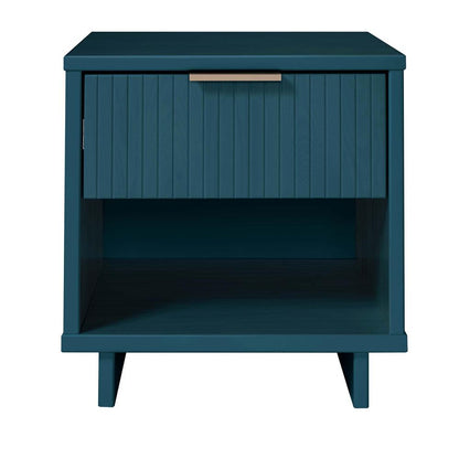 Manhattan Comfort - Granville Nightstand 1.0 with 1 Full Extension Drawers in Midnight Blue - NS-5004 veiw 1