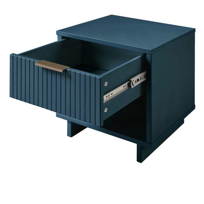 Manhattan Comfort - Granville Nightstand 1.0 with 1 Full Extension Drawers in Midnight Blue - NS-5004 veiw 5