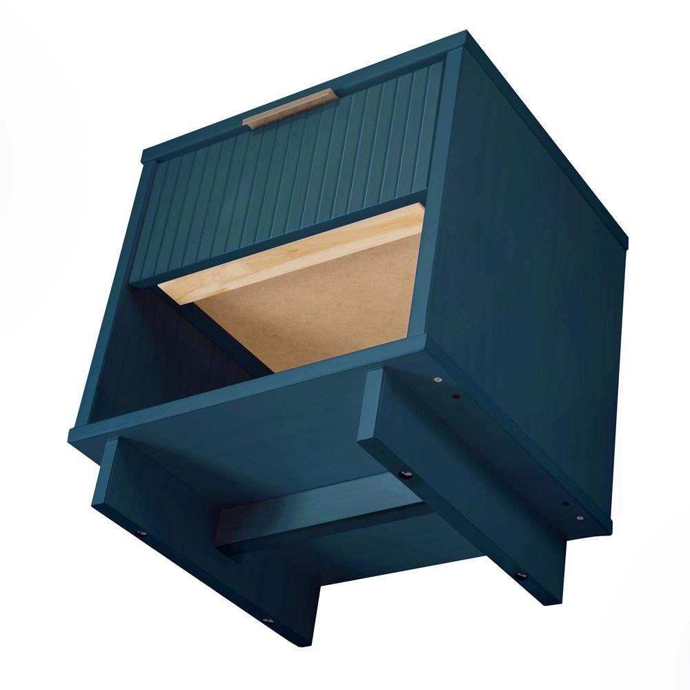 Manhattan Comfort - Granville Nightstand 1.0 with 1 Full Extension Drawers in Midnight Blue - NS-5004 veiw 6