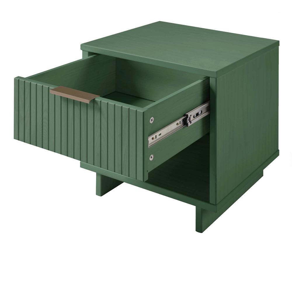 Manhattan Comfort - Granville Nightstand 1.0 with 1 Full Extension Drawers in Sage Green - NS-5003 veiw 5