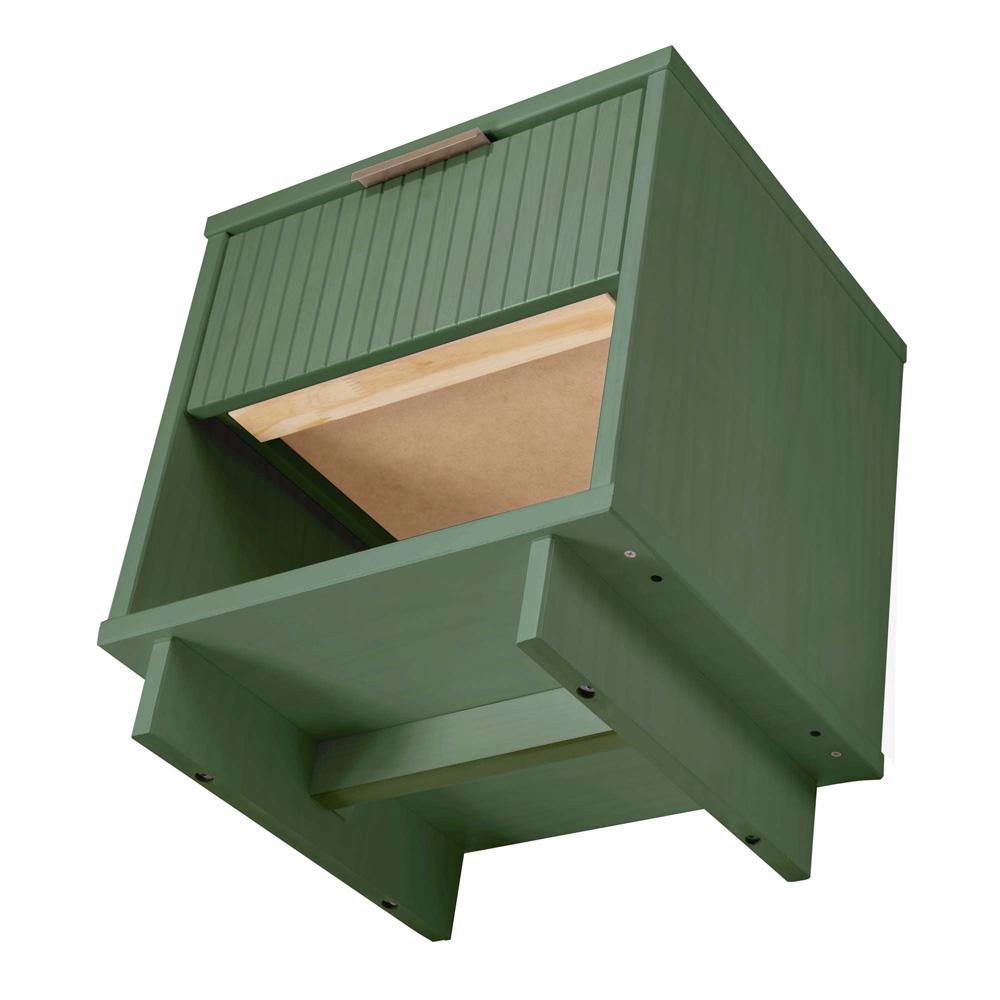 Manhattan Comfort - Granville Nightstand 1.0 with 1 Full Extension Drawers in Sage Green - NS-5003 veiw 6